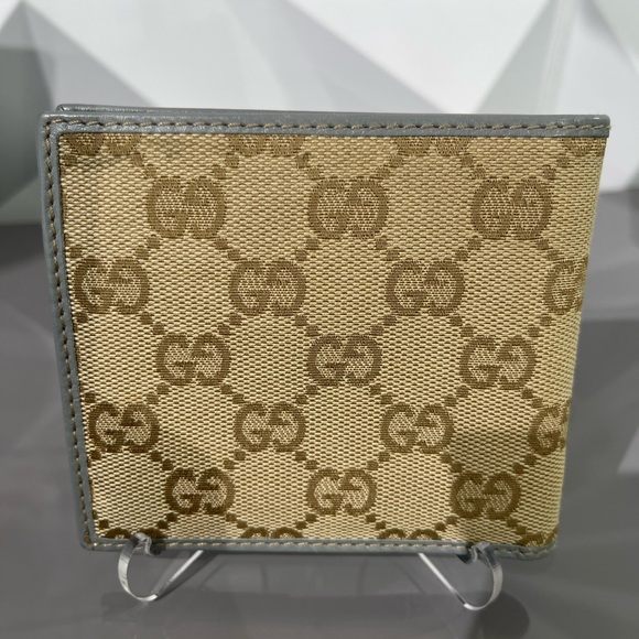 GUCCI Wallet GG Supreme 597609 Leather Grey Men's Women's - Picture 13 of 14